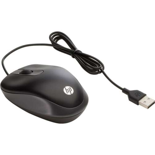 HP USB wired optical mouse, black