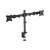 Equip 650115 dual monitor desk mount, black, for 13-27 inch screens, adjustable height, swivel, tilt, 8kg max load