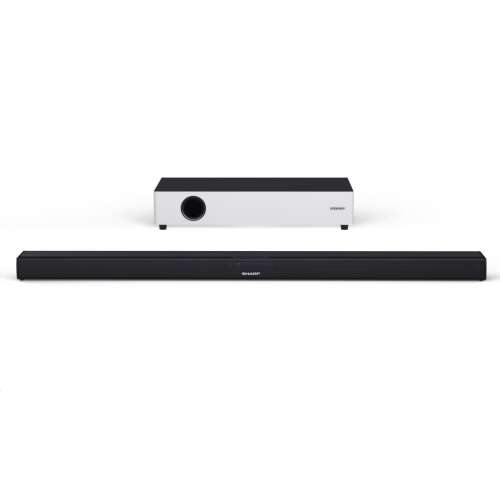 Sharp HT-SBW160 2.1 Ultra Slim Soundbar with Wireless Subwoofer, Black