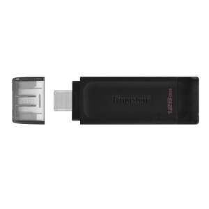 Kingston DataTraveler 70 USB-C 128GB pendrive, fekete, kupak nélkül - Kingston