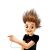Illustration of a child experimenting with static electricity