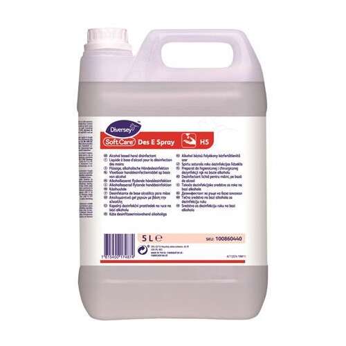 Diversey Soft Care Des E Spray kézfertőtlenítő folyadék, alkoholos 5l (100860440)