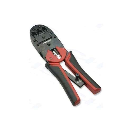 Intellinet RJ11, RJ12, RJ45 Crimpzange, Netzwerkkabel Crimper, Drahtentferner, Schneidwerkzeug