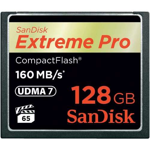 SanDisk Extreme Pro 128GB CompactFlash memóriakártya, UDMA 7, 160 MB/s olvasási sebesség - Memóriakártya