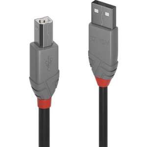 LINDY USB 2.0 Cable [1x USB 2.0 plug, Type A - 1x USB 2.0 plug, Type B] 7.50 m Black 61101829 - Data Cable