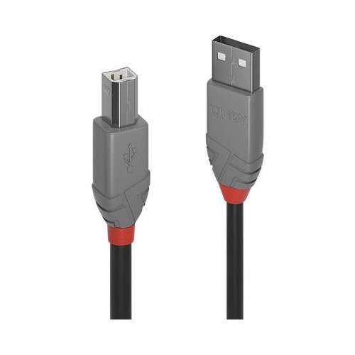 LINDY USB 2.0 Cable [1x USB 2.0 plug, Type A - 1x USB 2.0 plug, Type B] 7.50 m Black 61101829