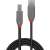 LINDY USB 2.0 Cable [1x USB 2.0 plug, Type A - 1x USB 2.0 plug, Type B] 7.50 m Black 61101829