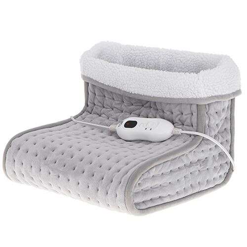 Adler electric foot warmer, gray, with LCD controller, for cold feet and circulation problems