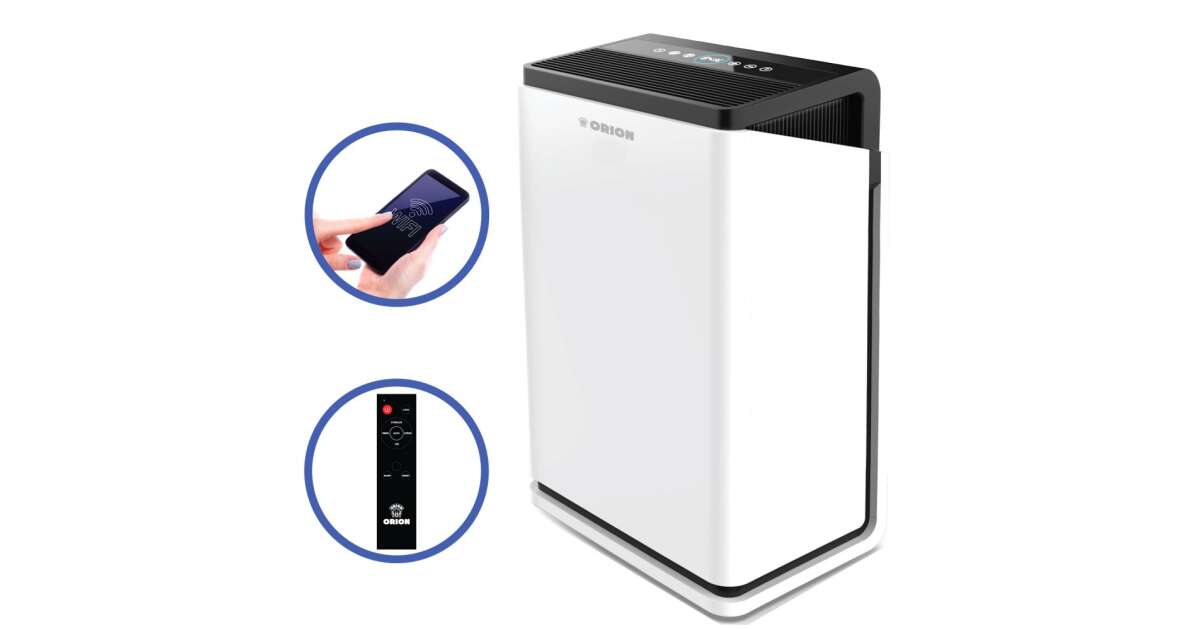 Orion OAPR-E601 60W 3-Stage WiFi Remote Control White-Black Ionizing Air Purifier 61102236
