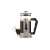 Cafeneaua Bialetti Omino French Press, 350ml, din oțel inoxidabil și sticlă, cu mâner negru, în timp ce face cafea