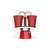 Bialetti Mini Express 2-cup red stovetop espresso maker with two Bialetti cups