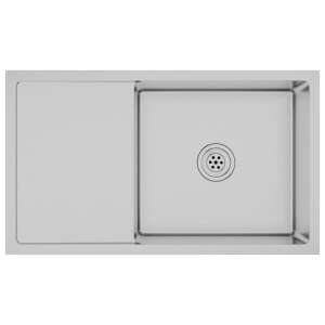 vidaXL rozsdamentes acél konyhai mosogató szárítótálcával - Építkezés & Felújítás