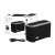 Platinet PMG094 Bluetooth speaker in black, front view with charging dock and cable