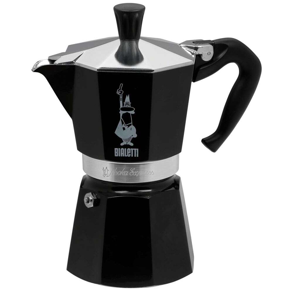 Bialetti 4953 Moka Express Kotyogós Kávéfőző 6 személyes, Fekete