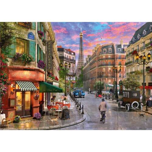 Párizsi utcai jelenet az Eiffel-toronnyal, 1000 darabos puzzle a Schmidttől - Schmidt