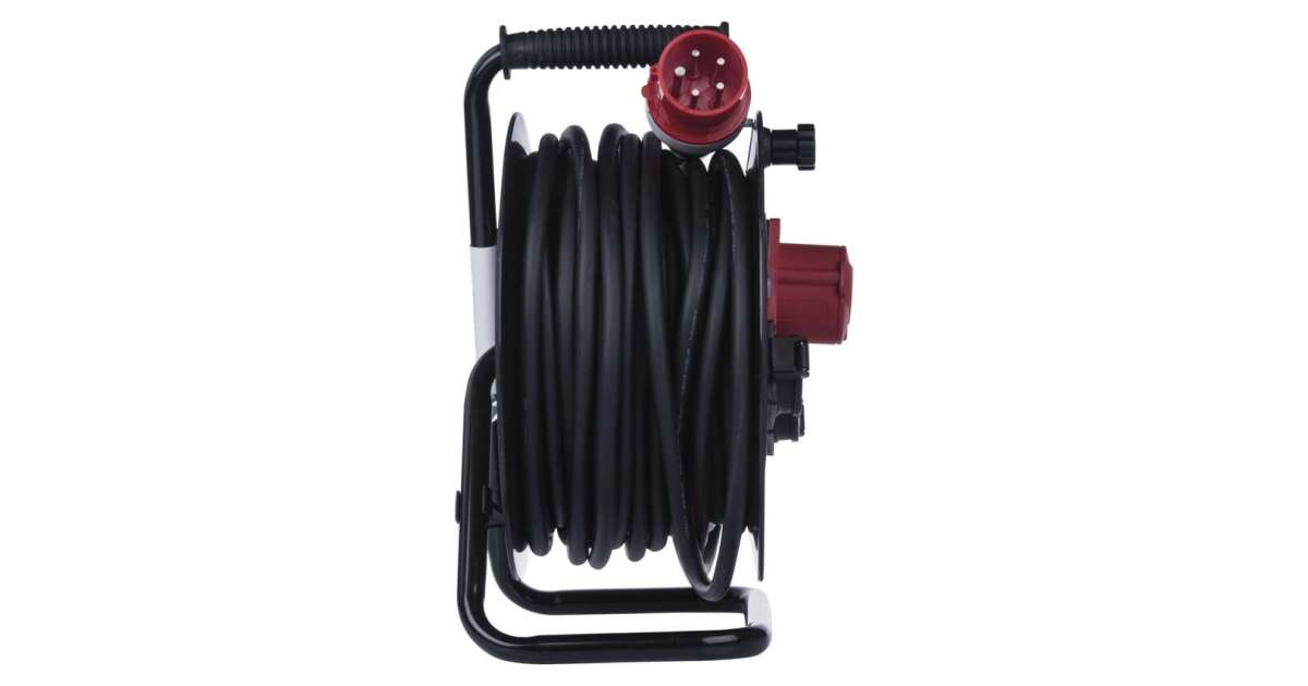 Emos P192250 Rubber cable drum 3 sockets 25m