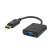 Savio CL-90 DisplayPort to VGA adapter cable, 0.2m, black