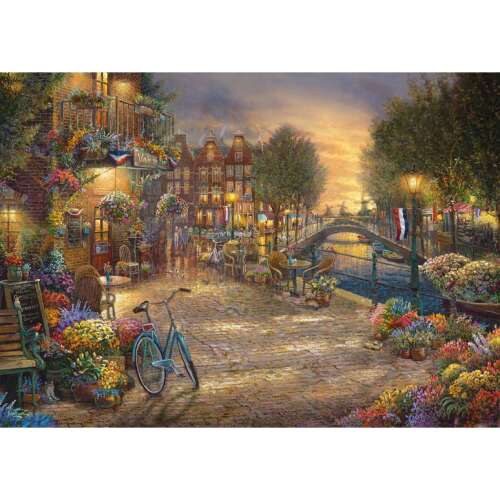 1000 darabos kirakós, Thomas Kinkade Studio, Amsterdam Cafe - Schmidt