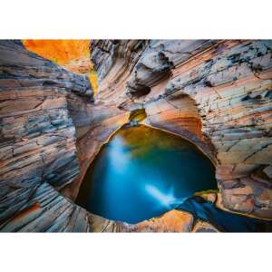 Schmidt Indigó 1000 darabos kirakó, egy lenyűgöző kanyon tájképpel, kék vízzel teli medencével - Schmidt