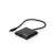 PORT DESIGNS USB-C Mini Docking Station with HDMI, black, angled view