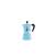 Bialetti Rainbow 3-cup light blue stovetop espresso maker, front view