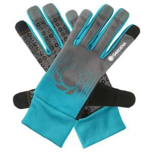 Gardena gardening gloves, blue and grey, with touchscreen compatible fingertips - Work gloves