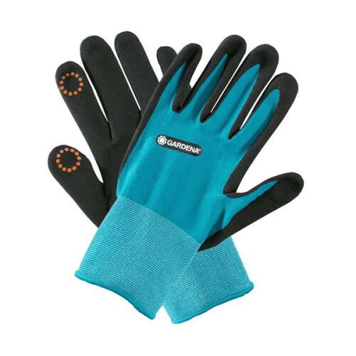 Gardena Gartenhandschuhe zum Pflanzen, Größe S, blau und schwarz