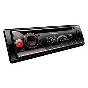 Ukośny widok radia samochodowego Pioneer DEH-S520BT z Bluetooth i USB - Pojazd i części