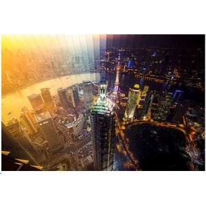 Schmidt Éjjel és nappal, időszelet, 2000 db-os puzzle, a Shanghai skyline-t ábrázolja nappal és éjszaka - Schmidt