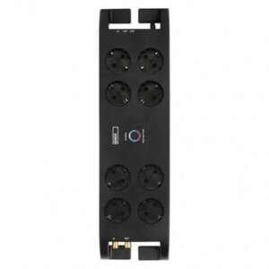 EMOS 8-outlet power strip with surge protection, black, 3m cable - Electrical Installation