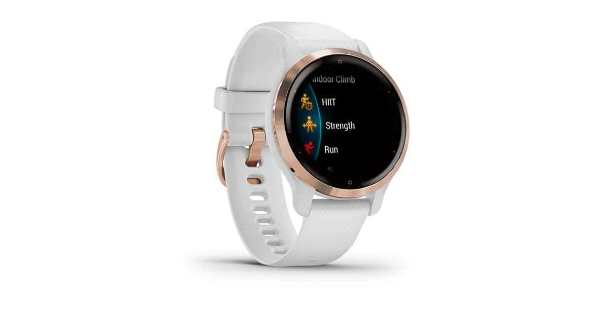 Garmin Venu 2S smartwatch white with rose gold bezel (010-02429-13