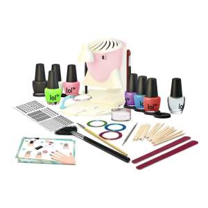 Buki Professional Studio Nail Art set with 8 nail polishes, dryer, magnifying glass, lamp, nail decorations and tools - Vanity Table, Makeup Set, Fragrance