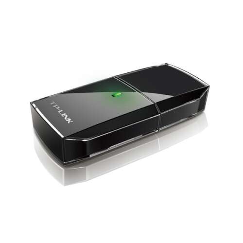 Adapter USB TP-Link Archer Dual Band T2U AC600, czarny, widok pod kątem