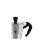 Bialetti Moka Express stovetop espresso maker, 4 cup, silver, close-up of handle