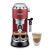 DeLonghi Dedica Style EC685.R red espresso machine with coffee and cappuccino