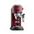 DeLonghi EC685.R Dedica Style Espresso Machine, Red, making espresso