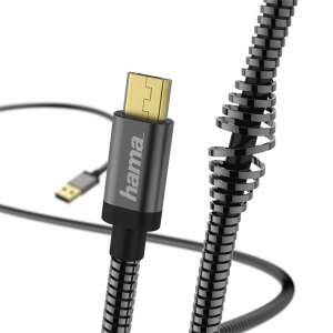 Hama 173625 Elite-Metall Micro-USB Datenkabel 1,5m 61120973 Ladegeräte, Ladekabel und andere Kabel