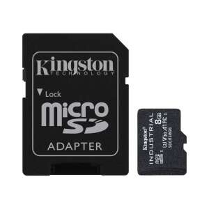 Kingston Technology Industrial 8GB MicroSDHC UHS-I Class 10 pamäťová karta s adaptérom - Kingston Pamäťové karty