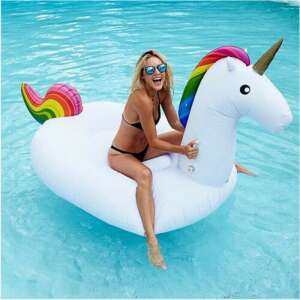 Insula plutitoare cu unicorn de lux gigant 200 x 100 x 90 cm 65556388 Articole de plaja