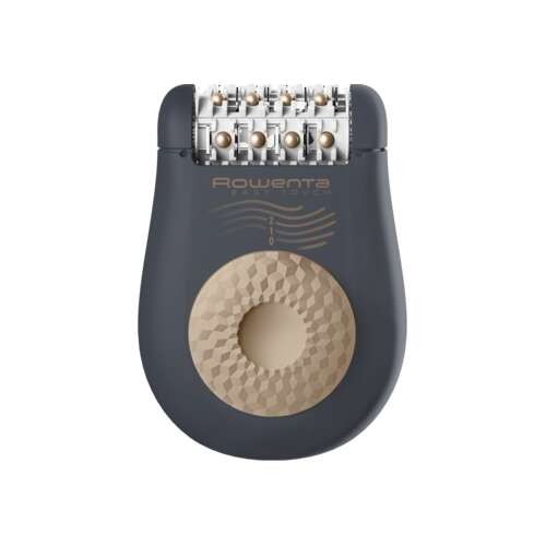 Epilator ROWENTA Easy Touch EP1119F0, 2 trepte de viteza, 24 pensete, sistem de ghidare, sistem de masaj cu bile, gri/albastru (EP1119F0) 61123557