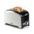 Angled view of Domo DO959T toaster with bread slices