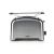 Front view of Domo DO959T stainless steel toaster