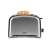 Domo stainless steel toaster with bun warmer, toasted bread inside