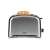 Domo stainless steel toaster with bun warmer, toasted bread inside