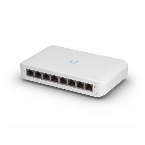 Ubiquiti UniFi Switch Lite 8 PoE, 8-портов Gigabit Ethernet switch с PoE поддръжка, бял