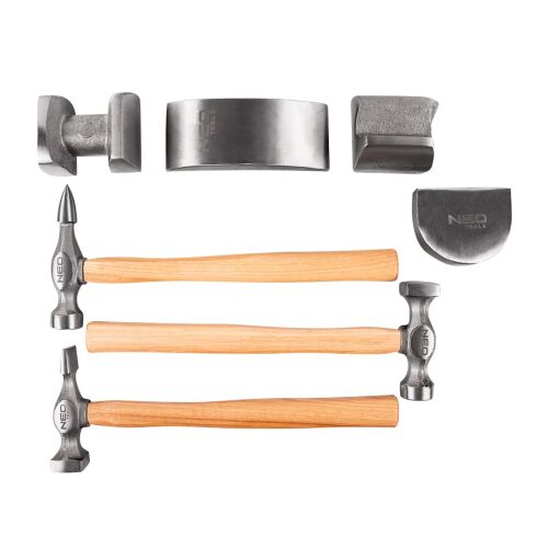 NEO Tools Karosszérialakatos Készlet - 7 db Kalapács és Idom