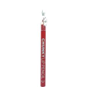 Technic Chunky Lip Pencil in Bright Red, a long-lasting lip liner and lipstick in one, with a built-in sharpener - Mouth