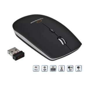 Esperanza EM120K wireless optical mouse, black, 2.4GHz, 1600 DPI, 10m range, USB receiver - Mouse