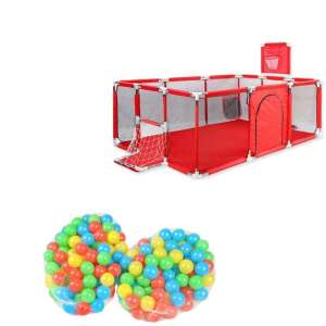 Gyermek járóka focikapuval és kosár palánkkal (piros) + 2*100 darab labda 61139167 Járókák