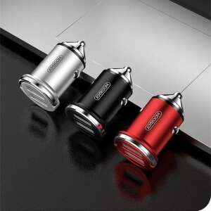 Joyroom JR-C10 autós töltő dupla USB porttal piros, fekete és ezüst színben - Autós töltő